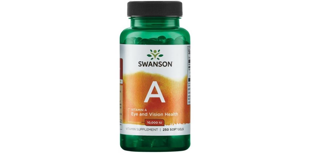 Complément Alimentaire Swanson Vitamine A 10 000 UI - Boîte De 250 Capsules - Neuf