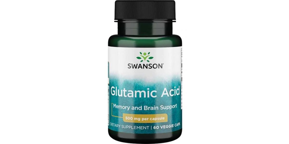 Swanson Glutamic Acid, 500mg 60 vcaps Olivit.co.uk Supplements